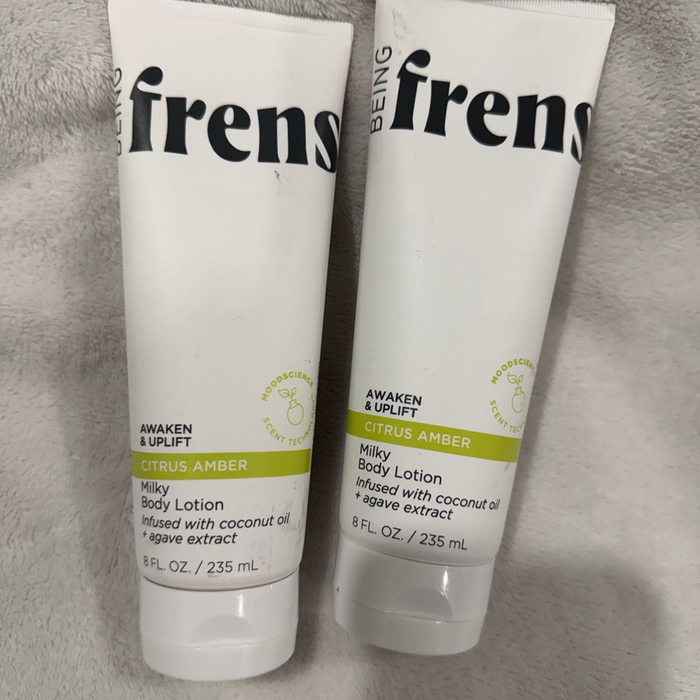 Being Frenshe Awaken & Uplift Milky Body Lotion, Citrus Amber, 2 PACK -235ml x 2
